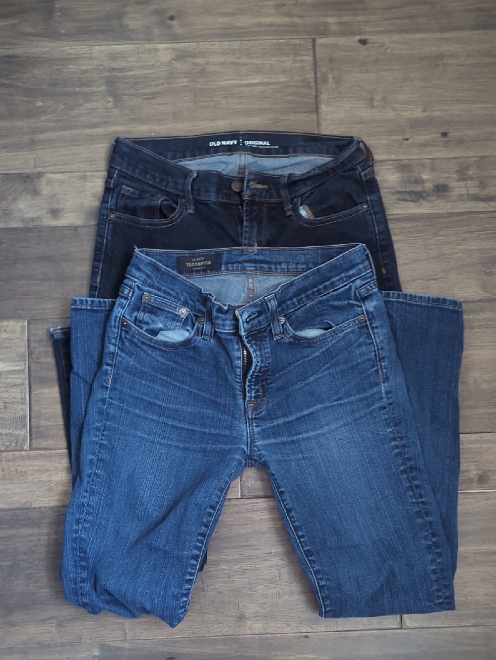 Old Navy Women’s Blue Jeans Sz 0R and JCrew Toothpick Skinny Jeans Duo